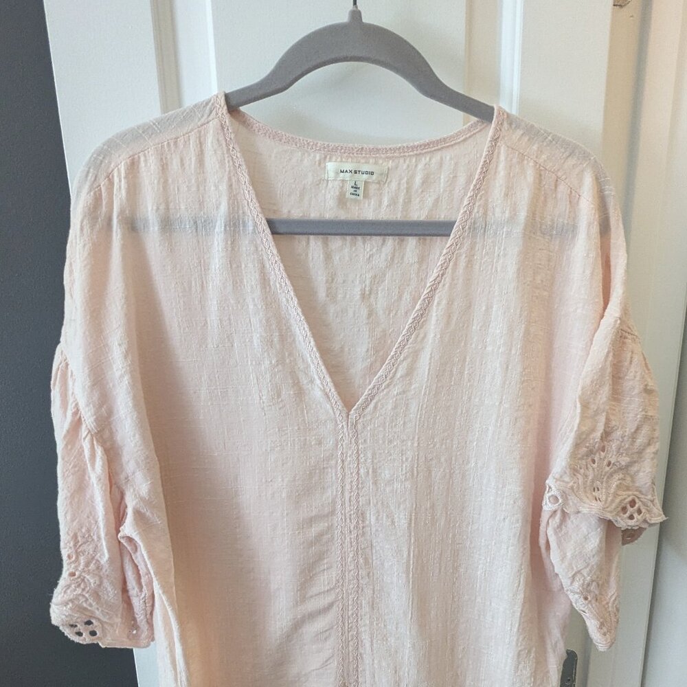 Maxi Studio Pink Women's Blouse Size LARGE